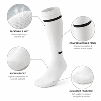 Chaussettes de sport antidérapantes pour hommes, respirantes et compressives, soutien professionnel du mollet, chaussettes longues pour la course à pied, le cyclisme et la remise en forme