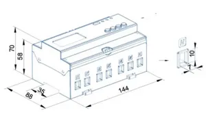 Acrel-Medidor de Facturación de Energía Trifásico, Relé Incorporado para Control de Interruptor, Inalámbrico, 4G,Cat1, 2G, 4GHW, 2G - Product Image 3