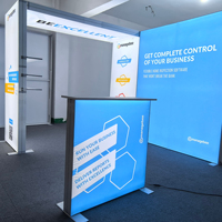 Boîte à lumière portable en tissu pour salon professionnel, à montage rapide, avec cadre en aluminium et luminosité de 5000 LUX, modèle 2025