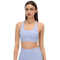 Soutien-gorge de sport pour femme de haute qualité, avec dos ajouré, respirant, push-up, maintien élevé, séchage rapide, vente en gros