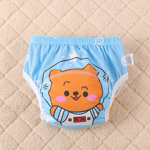 Couches réutilisables pour bébé 6 couches de couches en coton réutilisables et imperméables, respirantes, shorts d'entraînement, sous-vêtements, pantalons en tissu - Product Image 4