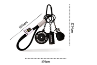 Porte-clés de fitness en silicone durable pour haltères, breloques de gym, corde paracorde de fitness, gants de boxe, porte-clés de gym