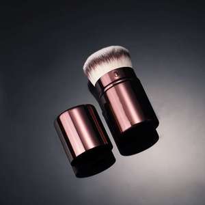 Short <b>Retractable</b> Foundation <b>Brush</b> Synthetic Fiber Flat <b>Makeup</b> <b>Brush</b> For Face Application Cangzhou Made - Product Image 2