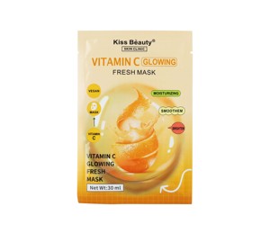 Fournisseur chinois en gros, étiquette privée Kiss Beauty, logo personnalisé, <span class=keywords><strong>masque</strong></span> hydratant éclatant à la vitamine C - Product Image 2