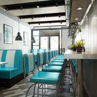 En gros personnalisé commercial rétro 50s diner américain restaurant meubles table chaises