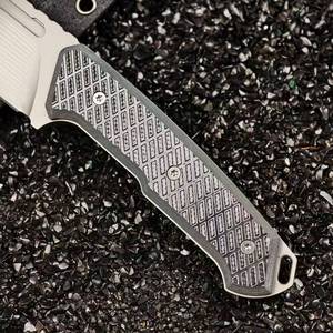 Couteau de chasse personnalisable en acier inoxydable à pointe tombante, 12 pouces, manche en aluminium, tactique, survie en extérieur, support OEM - Product Image 3