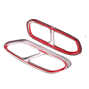 Per <span class=keywords><strong>Volvo</strong></span> XC90 S90 XC60 2014-2019 posteriore doppio scarico marmitta adesivi copertura accessori acciaio inox 2 pz - Product Image 4