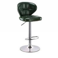 Tabouret de bar moderne en cuir ciré pour usage commercial, meubles de cuisine avec base chromée