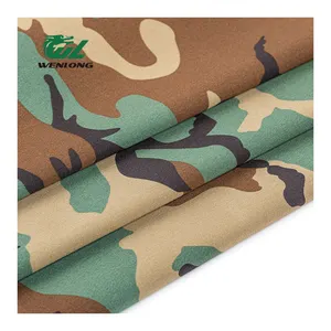 T/C 80/20 Camuflaje TC Tela tejida de sarga Anti rasgado Camo Print Woodland para caza en la jungla