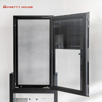 Fenêtre à battant insonorisée en alliage d'aluminium de qualité supérieure avec verre trempé et construction durable