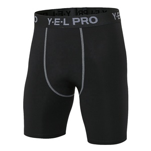 Sports Core Baselayer <span class=keywords><strong>pantaloncini</strong></span> a compressione da uomo Black Boxer inguine Guard Support MMA Running Fitness Gym Training Short Tight - Product Image 1