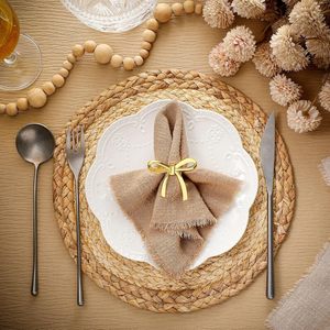 <span class=keywords><strong>Portatovaglioli</strong></span> in Lega Dorata a Forma di Fiocco per Cene, Matrimoni, Banchetti, Riunioni Familiari, Decorazione Tavola - Product Image 4