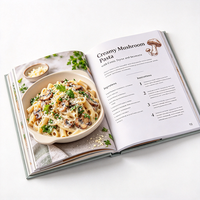 Cetak Buku Masak Sampul Keras Kustom OEM, Pencetak Buku Resep, Cetak Buku Resep Amerika untuk Dijual