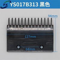 Escalator Parts 14 Dents Jaune Noir Peigne Plaque YS013B578 YS017B313 Escalator Peigne Plaque