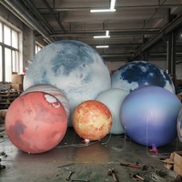 Événements promotionnels spectaculaires : Ballon gonflable géant LED de 8 à 10 pieds, planète, système solaire, étanche, alimenté par prise électrique