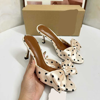 Nouvelles sandales à talons hauts pour femmes 2026, avec nœud papillon, style mode, pour banquet et travail, bout rond