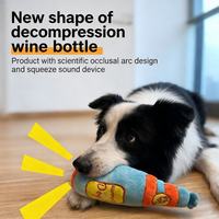 Jouet interactif pour chien en peluche en forme de carotte colorée, personnalisable, pour la vente en gros, avec couineur, pour la mastication et le soulagement de l'anxiété