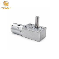 Moteur à engrenages à vis sans fin CC brossé GM4632-370 12V 24V à couple élevé et autobloquant à 90 degrés pour système de serrure intelligente