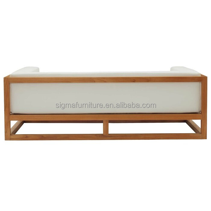 outdoor wooden garden furniture patio sets garden 3 Piece Teak Sofa Seating Group sofas sectionals with Cushions
