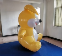 Modèle personnalisé de lapin gonflable en PVC jaune pour les fêtes, événements, promotions, publicité, décoration gonflable en vente
