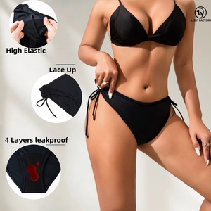 Bragas menstruales de 4 capas para mujer, traje de baño con cordones, Bikini, ropa interior menstrual a prueba de fugas, bragas menstruales de absorción rápida - Product Image 2