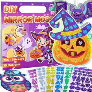 Fashion Kids Paper Toy Cute Halloween Theme Spark Creativity String and Decorate Mirror Mosaic DIY Craft <b>Kit</b> Set - Product Image 2