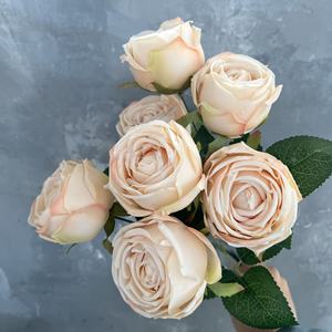 Flores Artificiales de Alta Calidad, 7 Cabezas, Rosas Austin, Rosa Grande, Tacto Real, para Decoración de Bodas y Eventos - Product Image 2