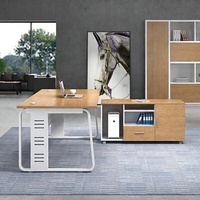 Bureau de direction moderne et durable en bois de luxe, processus de scellement des bords complet, extensible, couleurs personnalisables