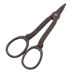 Tea-Plated Titanium Thread Retaining Scissors Oval Shape Stainless Steel For Cross Stitch Embroidery Home Use - Product Image 3