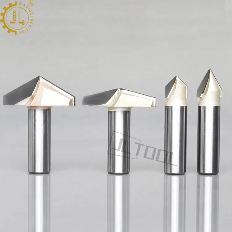 V Groove Router Bit for Carving V 90 degree Router Bit 3D Wood Carving Tools V Groove Cutter