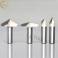 V sulco bit router para escultura V 90 graus ferramentas de escultura em madeira router bit 3D V sulco cortador