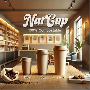 Vasos de Café Ecológicos de 90 mm, Resistentes al Calor y Biodegradables - Product Image 3