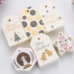 Etiquetas Navideñas al por Mayor, Etiquetas para Envolver Regalos, Etiquetas Colgantes <span class=keywords><strong>de</strong></span> Papel, Tarjetas <span class=keywords><strong>de</strong></span> Papel <span class=keywords><strong>de</strong></span> Papá Noel, Manualidades Navideñas, Artículos para Fiestas - Product Image 1