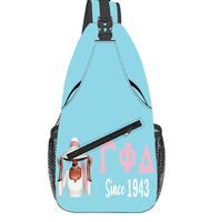 Bolso Bandolera Unisex Personalizado TOP LADIES of DISTINCTION Sisters Sorority con Diseño de Alfabeto Griego, para Viajes y Actividades al Aire Libre