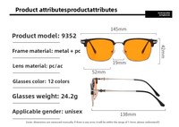Monture de lunettes anti-lumière bleue pour homme, monture intégrale, design géométrique rétro, style business, tendance, pour adulte