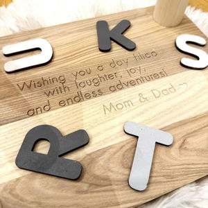 Tabouret Nom Puzzle Montessori Jouets 1er Anniversaire Cadeau Cadeaux Personnalisés Jouets Escabeau Enfants Meubles Cadeaux Toddler Chair - Product Image 5