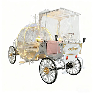 Luxury White Horse Carriage Comfortable European Wedding Pumpkin Horse Carriage Romantic Classic Wedding Horse Carriage - Product Image 2