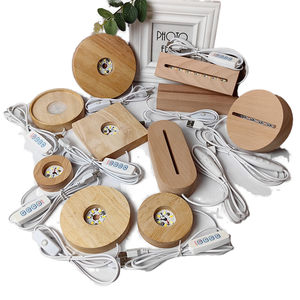 आधुनिक इलेक्ट्रिक वाइन की बोतल नाइट धारक का नेतृत्व प्रकाश स्रोत यूएसबी प्लग-इन गर्म सफेद रंग ठोस लकड़ी का आधार घर के लिए क्रिस्टल बॉल - Product Image 1