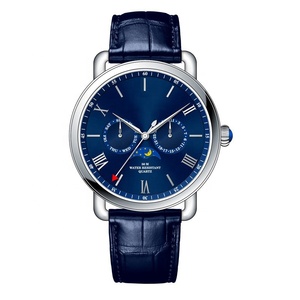 Relojes de Pulsera de Lujo para Hombre con Movimiento de Cuarzo y Fase Lunar, Correa de Cuero Genuino, los Más Económicos - Product Image 5