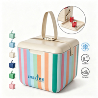 Glacière portable en mousse EVA, boîte isotherme étanche 24h avec porte-gobelet, transport à la main et à l'épaule pour le camping, les pique-niques et les voyages en extérieur