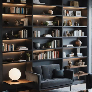 Sản Phẩm Mới Tùy Chỉnh Đa-Chức Năng Lưu Trữ Tủ Hiện Đại Mỹ Phong Cách 304 Thép Không Gỉ Tủ Sách Cho Phòng Khách Văn Phòng - Product Image 2