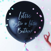 Ballons ronds épais en latex écologiques de 36 pouces, noirs, pour révélation du sexe du bébé (garçon ou fille), pour la décoration de fête de naissance