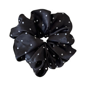 טבעת שיער גדולה עם נקודות גליות מסאטן, קשירת שיער אופנתית בסגנון חוץ יוקרתי לנשים, קישוט שיער בעבודת יד - Product Image 5