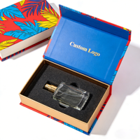 Boîte cadeau magnétique personnalisée en papier, très vendue en Europe, pour échantillons de parfum de 10 ml avec insert en mousse EVA