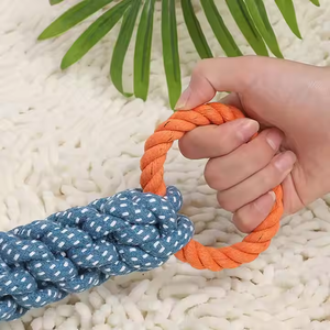 मजेदार पालतू पिल्ला कुत्ते चउ प्रशिक्षण खिलौने डम्बेल टेनिस रस्सी खिलौना कुत्ते के लिए - Product Image 2