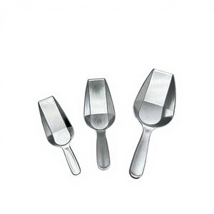 Ensemble de 3 mini-cuillères doseuses en aluminium argenté pour mesurer les poudres - Product Image 1