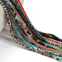 Perles de pierres précieuses naturelles pour bricolage en gros 2mm/3mm petites perles rondes lisses en vrac pour la fabrication de bijoux