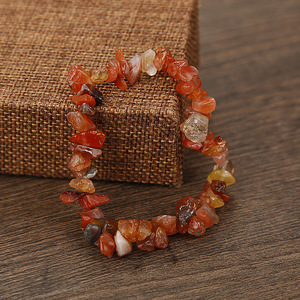 Pulseira de Pedras de Cristal Natural Colorido para Mulheres Cascalho Cura 7 Chakra lascado - Product Image 4