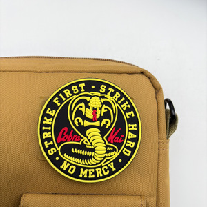 Ready to Ship Pvc Patch Snake Dojo Strike First Strike Hard Morale Badge 3D Soft Rubber Customizable - Product Image 6