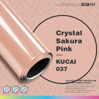 Film de protection de voiture KUCAI PET Super Brillant Métallique Cristal Rose Sakura avec technologie Air Release pour changement de couleur automobile